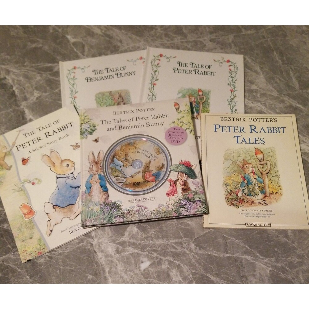 Vintage collection of Beatrix Potter books including DVD